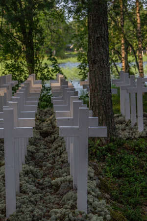 A graveyard in eastern Finlandのeditorial素材