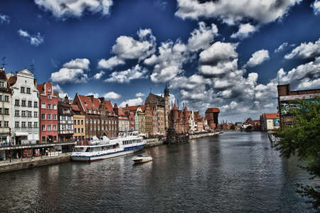 The skyline in Gdansk, Poland