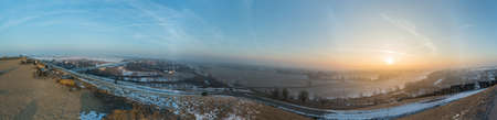 Winter panorama landscape of Bavaria, Germany