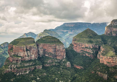 Landscape at the Blyde River Canyon, Viewpoint Three Rondavels, South Africa