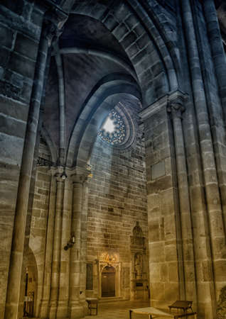 Church window in the dome of Bambergのeditorial素材