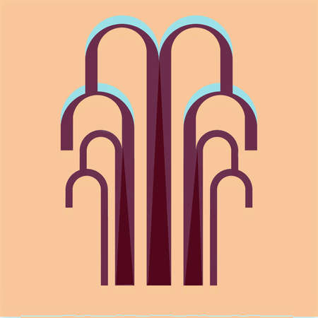 Artistic Tree Sticks - Pink Peach Themeの写真素材