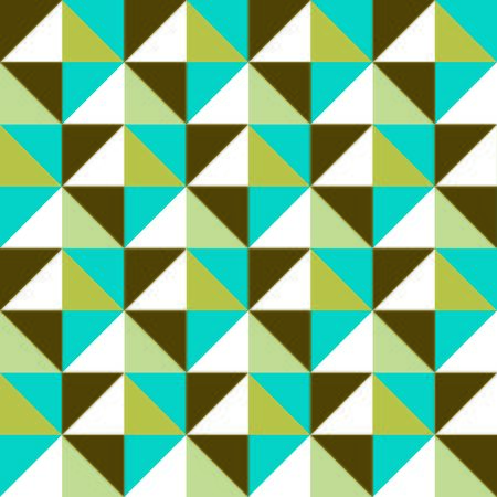 Retro Artwork - Blue & Green Trianglesの写真素材