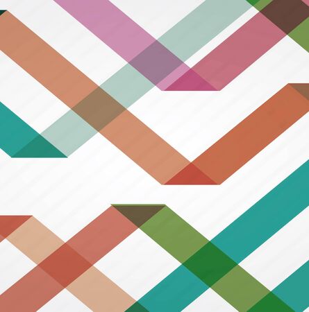 Ribbon Live Retro Pattern - Red Blueの写真素材