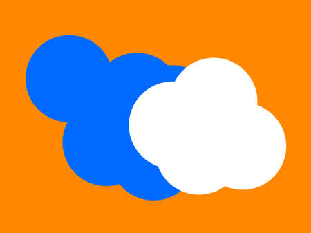 Happy Clouds - Orange Skyの写真素材