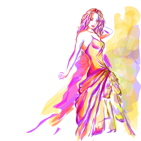 Welcome to Fashion World - Pink & Orangeの写真素材