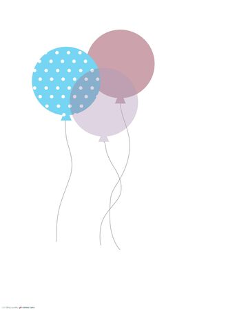 Set of Purple and Blue Balloons For Quote Imagesの写真素材