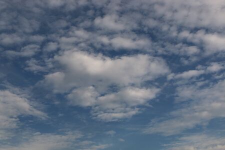 Blue sky and white cloudsの写真素材