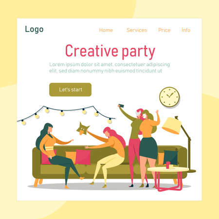 Creative Party Service and Event Organization.のイラスト素材