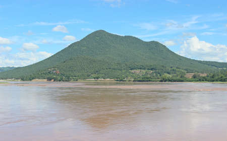 Mountains, rivers, skyの写真素材