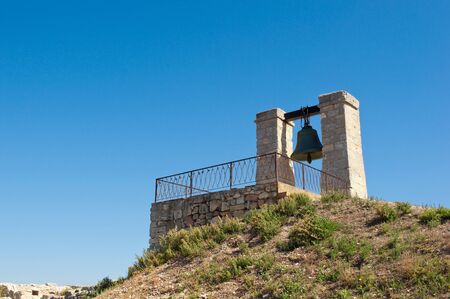 Old bell, as the monument of architecture located in the territory of the ancient city of Chersonese in Sevastopol, the Crimea, Ukraineのeditorial素材