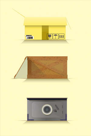 Three containers for storageのイラスト素材