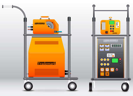 MIG-MAG professional welders for different purposesのイラスト素材