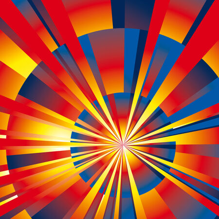 Vibrant Color radial rays background. Vector Illustrationのイラスト素材