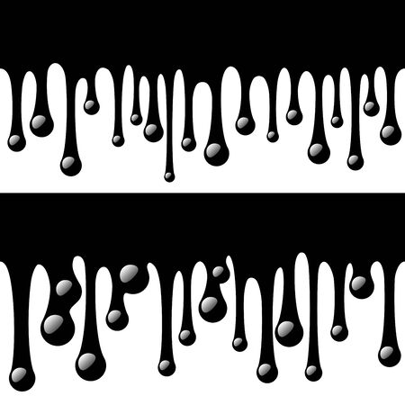 Seamless Drips Border. Vector illustrationのイラスト素材