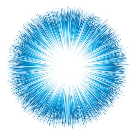 Blue light explosion. Vector illustrationのイラスト素材