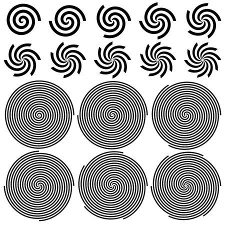 Spirals Pattern Set   Vector Illustrationのイラスト素材