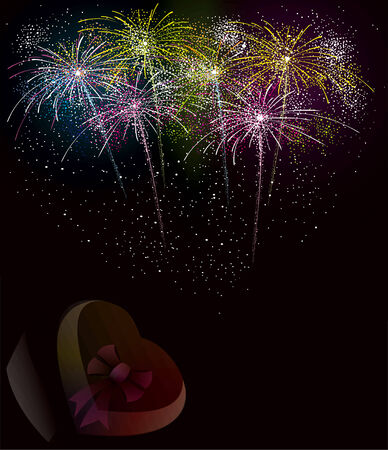 Fireworks vector celebration backgroundのイラスト素材