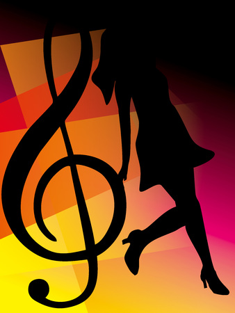 Abstract music notes design for music background useのイラスト素材