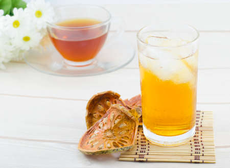 Bael ice Tea, healthy drinkの写真素材