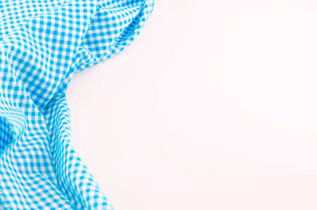 Blue Napkin on white background with place for textの写真素材