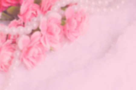 Blur background : Beautiful Pink Flower with place for textの写真素材