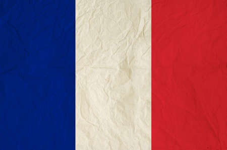 Flag of the France with vintage old paperの写真素材