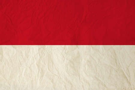 Flag of the Indonesia with vintage old paperの写真素材