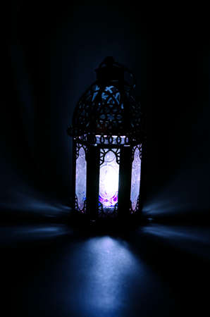Arabic lamp with beautiful lights - candle lightの写真素材