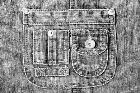 Jeans pocket with Vintage Black and White toneの写真素材