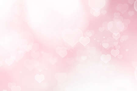 Pink abstract background, Pink heart bokeh backgroundの写真素材