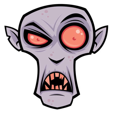 cartoon illustration of the creepy vampire, Count Dracula. Great for Halloween.のイラスト素材