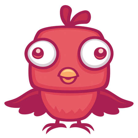 Vector cartoon illustration of a cute baby bird.のイラスト素材