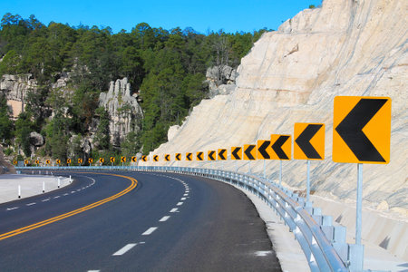 road signs with caution