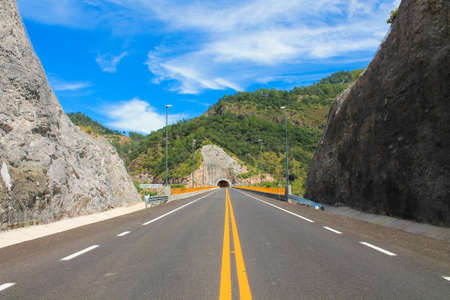 road and tunnelの写真素材