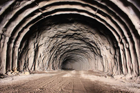 tunnel under constructionの写真素材