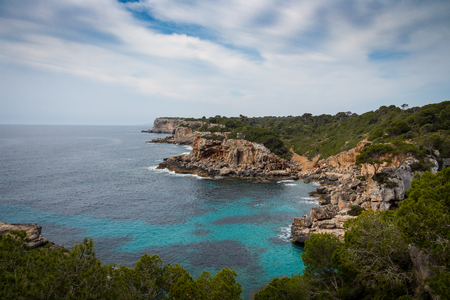 Mallorca, Spain; March 17, 2018: views of paradisiacal coves of Mallorcaのeditorial素材