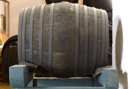 Old barrel wine, made â€‹â€‹of wood in cellar