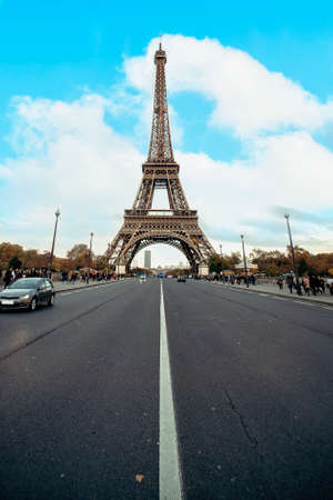 The eiffel tower in parisのeditorial素材