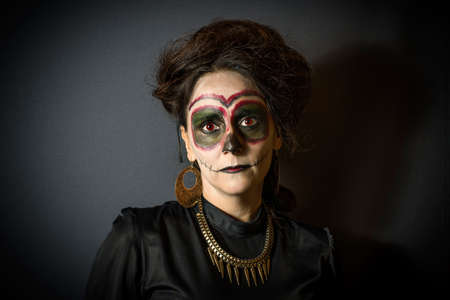 Portrait of woman in disguise for Halloween
