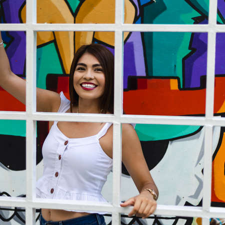 Latin American woman modelingの写真素材