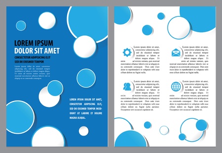 Brochure Layout Design Template  Vector illustration layered for easy manipulation and custom text    のイラスト素材