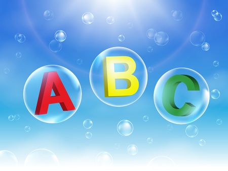 Alphabet Bubbles vector illustrationのイラスト素材