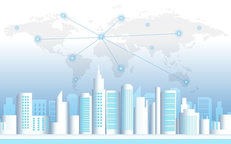 City landscape vector illustration のイラスト素材