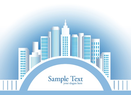 City landscape vector illustration のイラスト素材