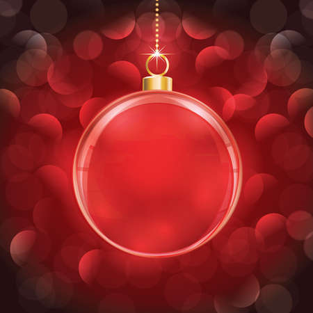 Christmas Glass Ornament background with a space for text or image vector illustration のイラスト素材