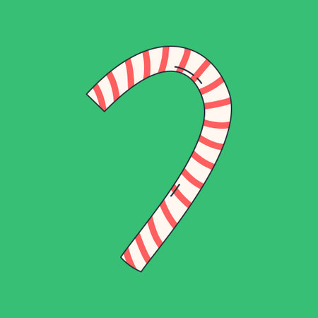 Christmas candy. Holiday traditional elements. Vector illustration. Modern style Christmas and Happy New Year print for cards, stickers and postersのイラスト素材