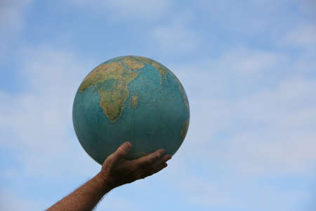 world in my handの写真素材