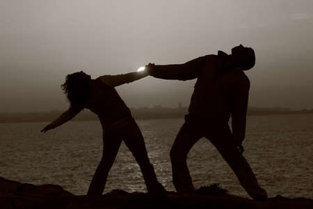 couple sunset 2の写真素材