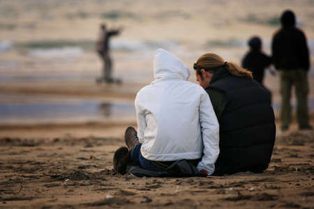 couple in the beachの写真素材